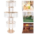 thumbnail image 1 of Gold  5-Tier Flower Stand, Elegant Flowers Stand 17.64lbs Capacity for Wedding Table Centerpieces, Parties, Birthdays, 1 of 20