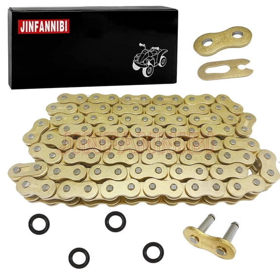 Gold 520 X-Ring Drive Chain & Master Link Kit | Fits Yamaha Raptor 350 Warrior 350 YFZ450 | Direct Replacement