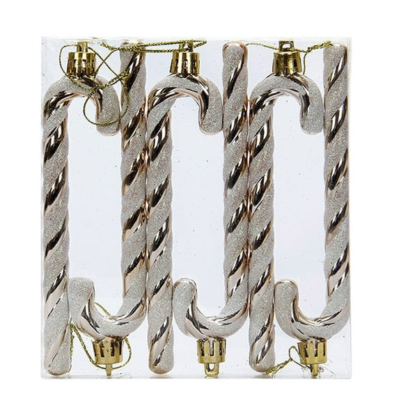 Gold 6Pcs Christmas Ball Ornaments Xmas Tree Decorations Red Finial Shatterproof Hanging 5Inch Gold