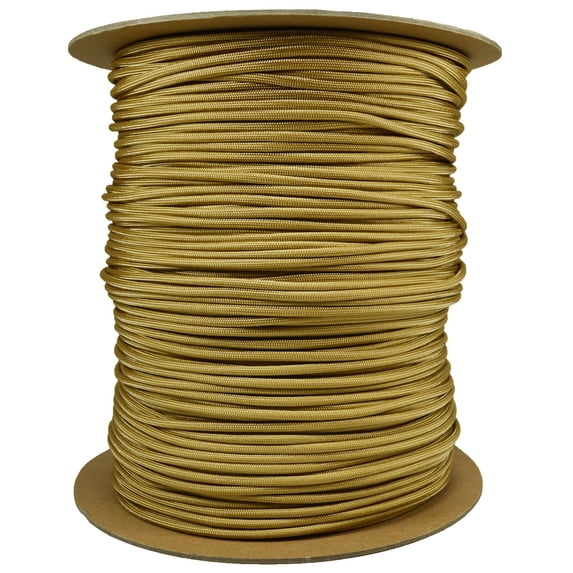 Gold 750 Type IV Cord 11 Strand Paracord - 1000 Foot Spool