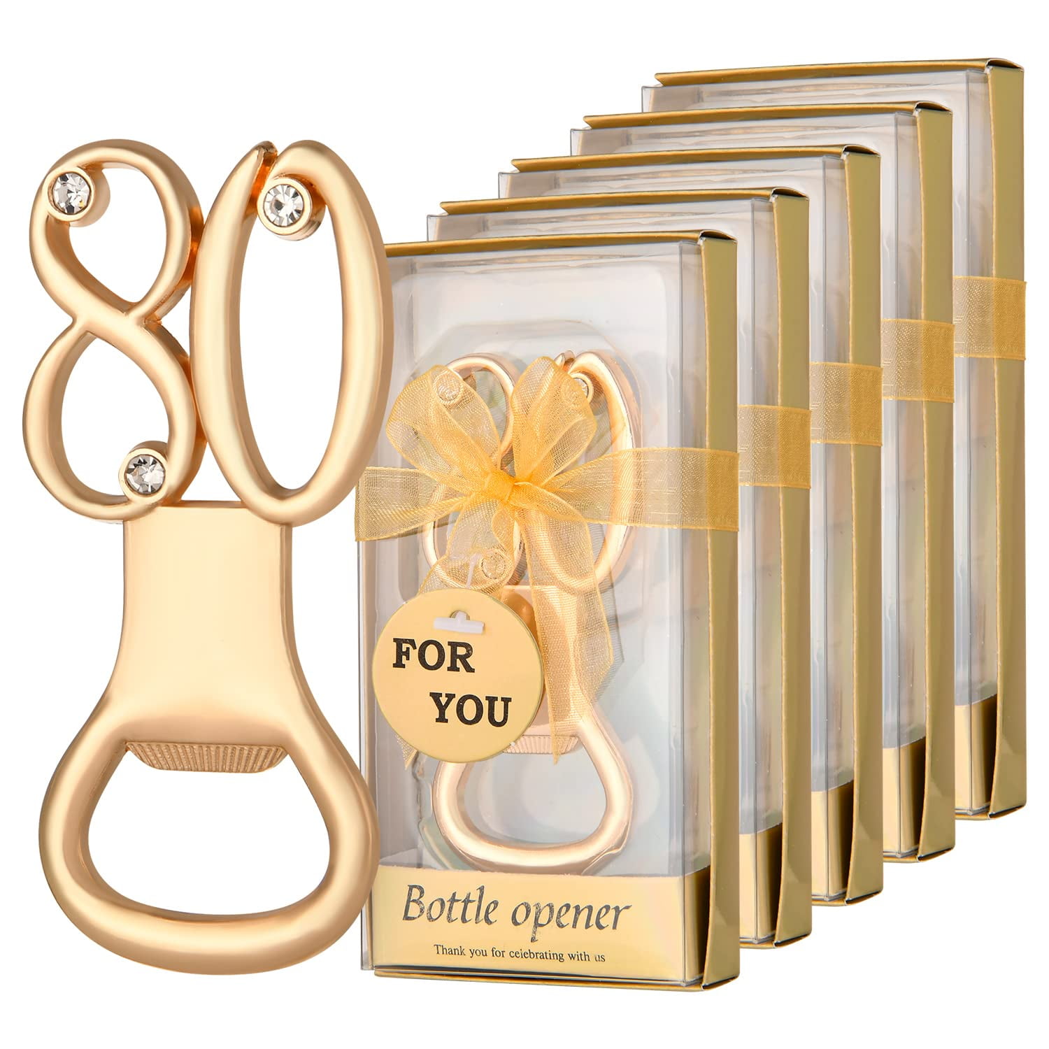 Gold 80th Birthday Party Favors with Rhinestones, Barbados Ubuy