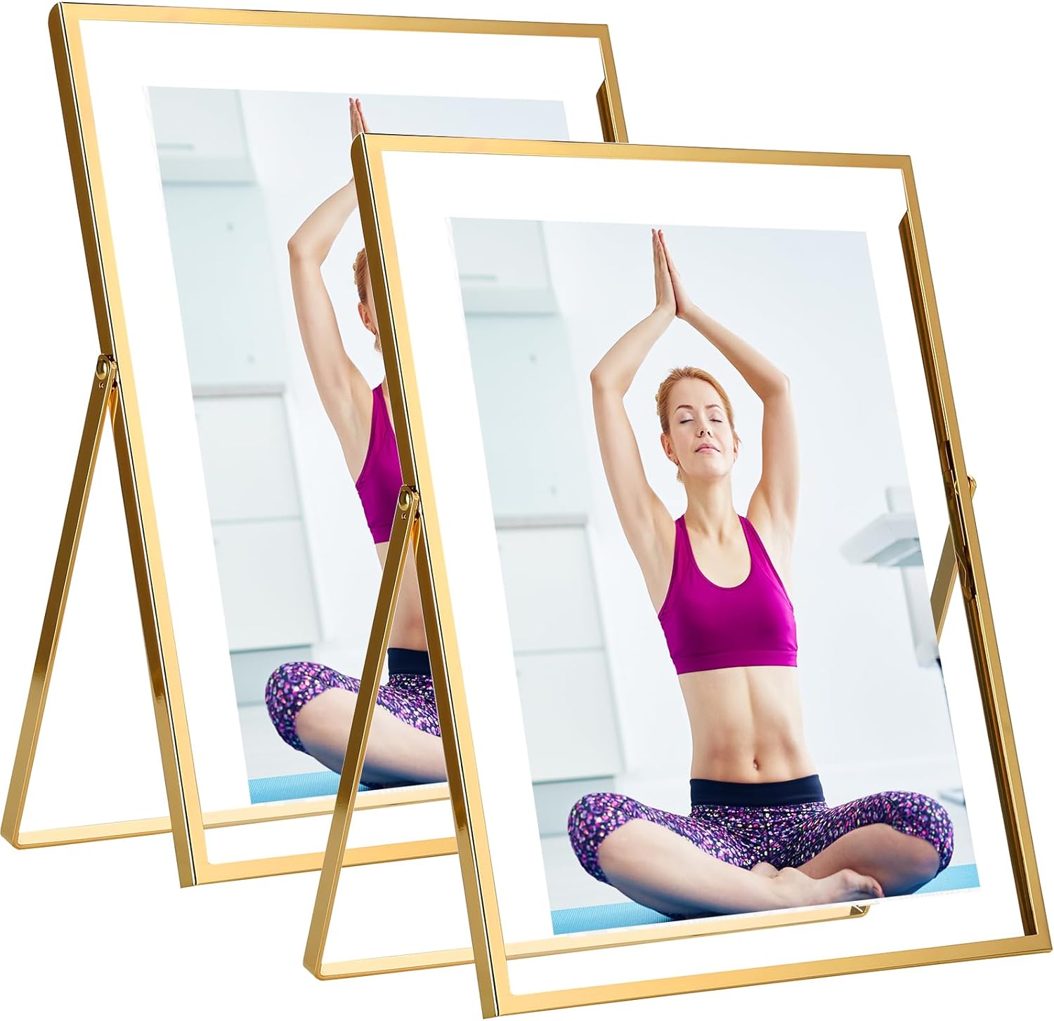 Gold 8x10'' Floating Frame Set of 2,For Photo Sizes (4x 6'',5x7,7x9 ...