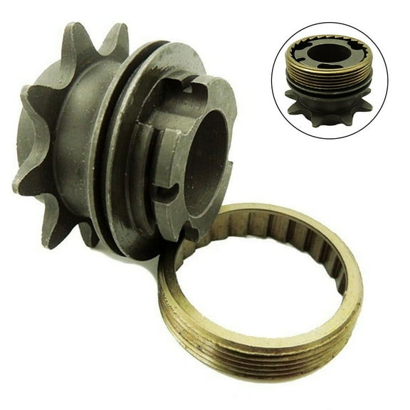 Gold 9T Bicycle -Freewheel with Bearing Hub for Fixie E-Bike Single Speed Rear Cog 24mm ID 35mm OD Lightweight Replacement Part