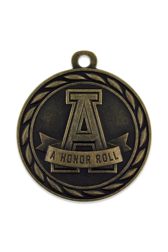 Gold A Honor Roll Single and Bulk School Medals