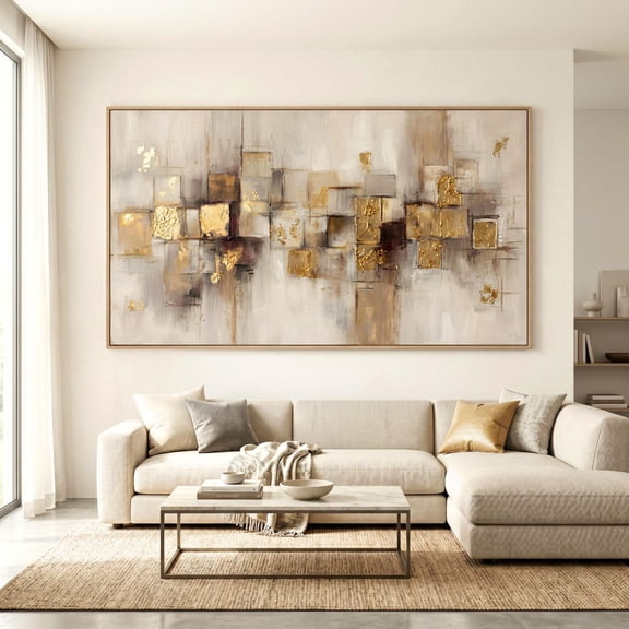 Green and Gold Abstract Art Print - Walmart.com