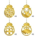 thumbnail image 1 of Gold Acrylic Ornaments 12 Piece Set, Sparkling Double-Sided Flat Ball Holiday Decorations, Large Set of Shiny Ornaments for Festive Tree(D), 1 of 4