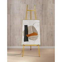 Gold Adjustable Floor Easel for Display, 58 Inch Metal Stand with Chain Support for Mirrors and Wedding Signs