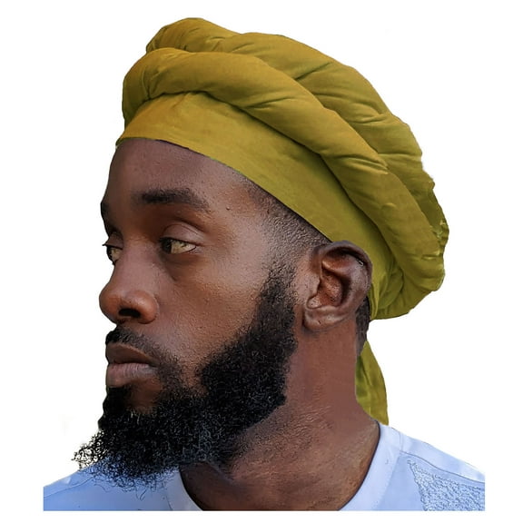 Gold African pre-tied Turban for Men
