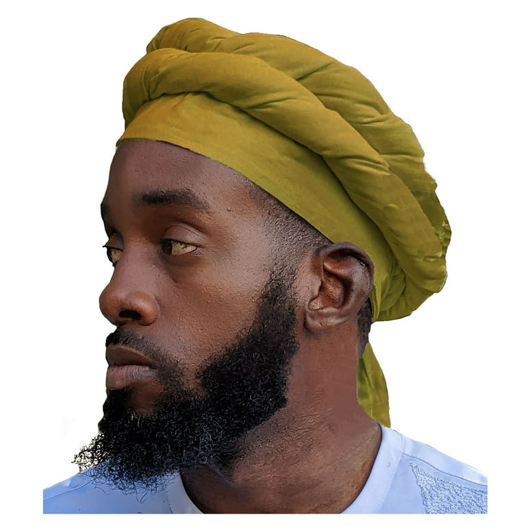 Gold African pre-tied Turban for Men
