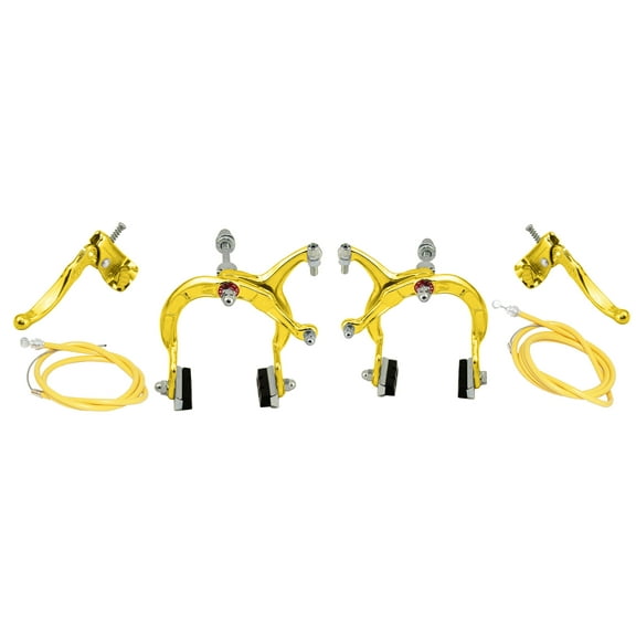 Gold Alloy Bike Mx Brake Set. Front and Rear Bicycle Brake set Bike Brake set