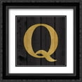 thumbnail image 1 of Gold Alphabet Q 2x Matted 20x20 Black Ornate Framed Art Print by Harbick, N., 1 of 2