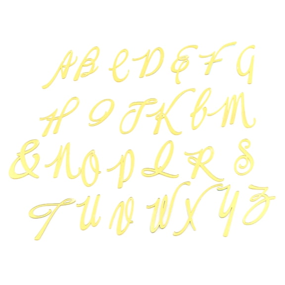 Gold Alphabets Cake Toppers, 26Pieces Cake Decorations for Crafting Personalize Cake Messages