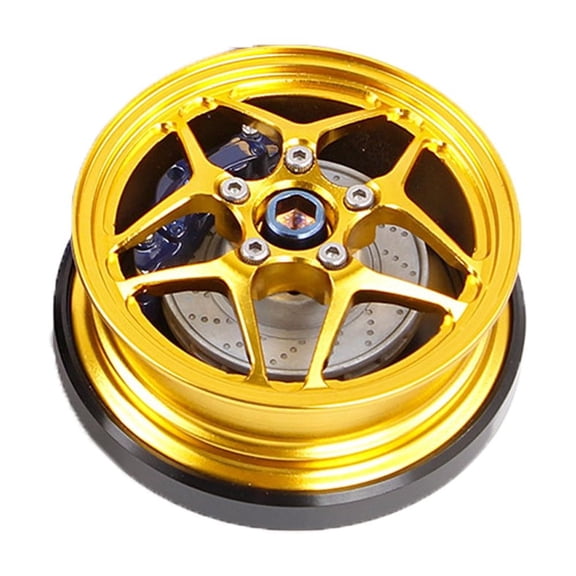 Gold-Aluminum Engine Oil Filter Cap, Wheel Hub Shape, Fit for Honda Acura Nissan