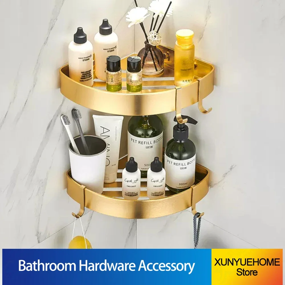 Gold Aluminum Towel Rack Bar Rail Paper Holder Robe Hook Bath Hanger ...