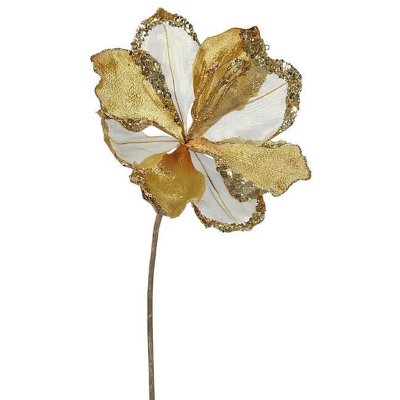 Gold Amaryllis Flower Stem, 20 & 9 in.
