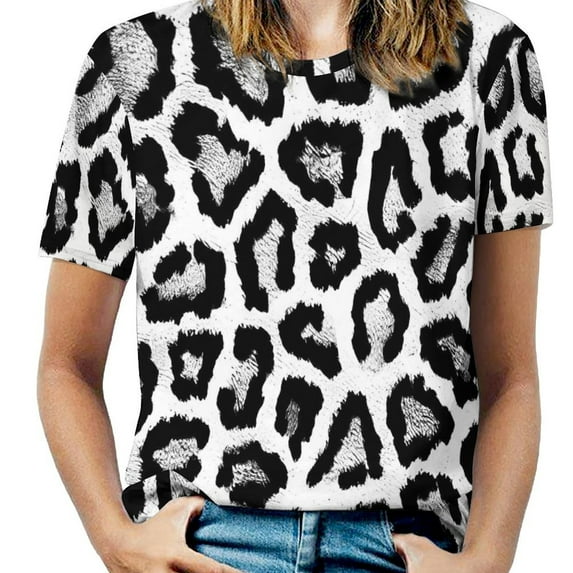 Gold And Brown Leopard T Shirt O Neck Oversized T Shirts Short Sleeve Street Style Tees Female Beach Trendy Custom Clot