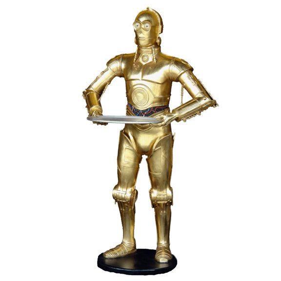 Gold Android Droid Butler Life Size Statue
