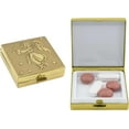 thumbnail image 1 of Set of 2 Square-Shaped Pocket Purse Pill Box & Organizer (Gold Angel), 1 of 4