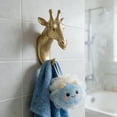 thumbnail image 1 of Gold Animal Wall Hook - Decorative Coat Rack for Living Room, Bathroom, Kitchen & Office, Functional Jewelry & Key Organizer, Modern Sculpture Wall Mount Gold, 1 of 7