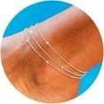 Gold Ankle Bracelets For Women, 14K Gold/Silver Ankles For Women