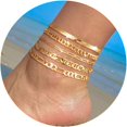 Gold Ankle Bracelets For Women, 14K Gold/Silver Ankles For Women