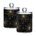 thumbnail image 1 of Gold Araneid Net Translucent Plastic Cans Storage Canisters with Lid Set of 2, 1 of 7