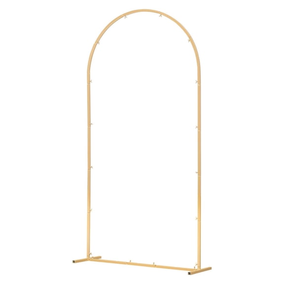 Gold Arch Backdrop Stand 6.6x3.3ft - Stable, Easy Assembly Wedding Birthday Party Graduation Holiday Celebration
