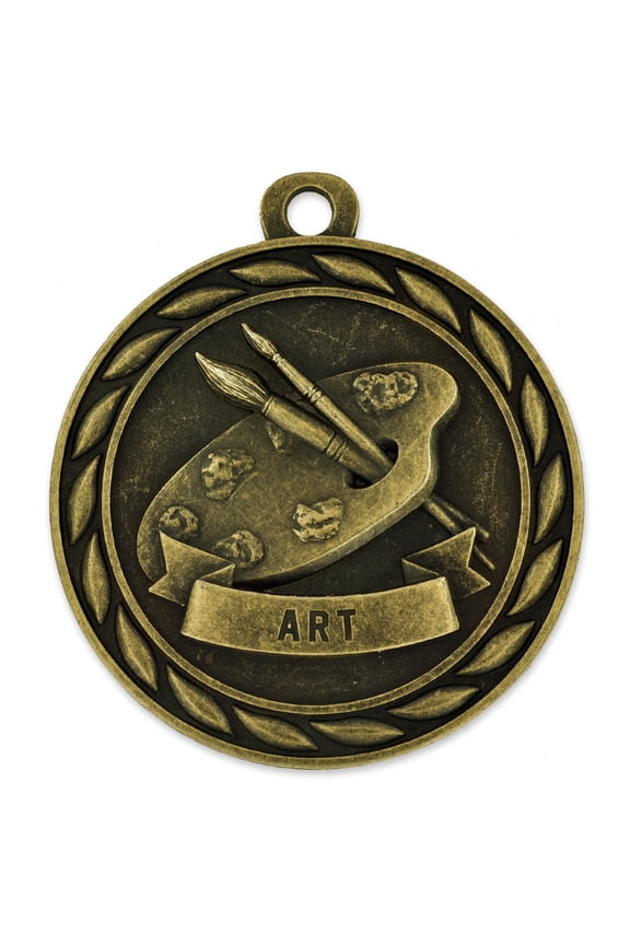 Gold Art Single and Bulk School Medals