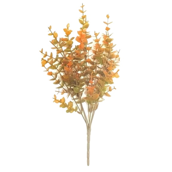 Gold Artificial Fall Eucalyptus Branches For Home Wedding Autumn Vase Centerpiece Floral Decor