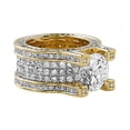 thumbnail image 1 of Gold Baller Solitaire Eternity Iced Out Ring (10), 1 of 1