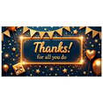 thumbnail image 1 of Gold Balloons Thank You Banner Decorative Design Appreciation Banner for Office Party Employee Celebration Indoor Decoration, 1 of 8