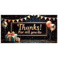 thumbnail image 1 of Gold Balloons Thank You Banner Decorative Design Appreciation Banner for Office Party Employee Celebration Indoor Decoration, 1 of 7