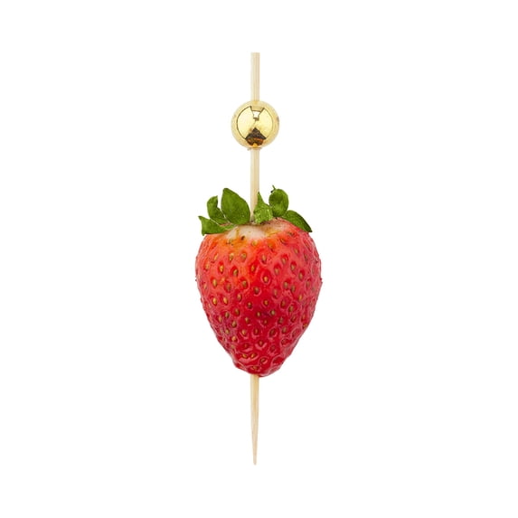 Gold Bamboo Sphere Skewer - 4" - 1000 count box