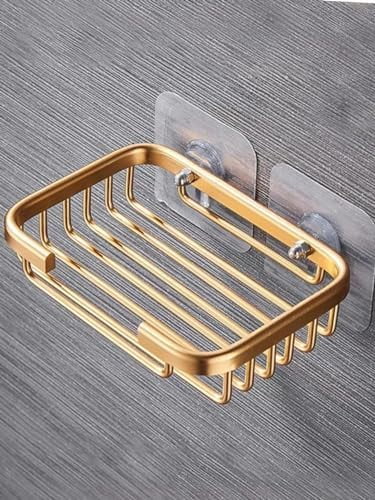 Modern Gold Ceramic Soap Holder - Decorative Soap Dish For Bathroom, Bathtub, Or Sink, Easy To Clean Soap Tray