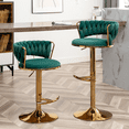 Gold Bar Stools Counter Height Bar Stools with Low Back Velvet