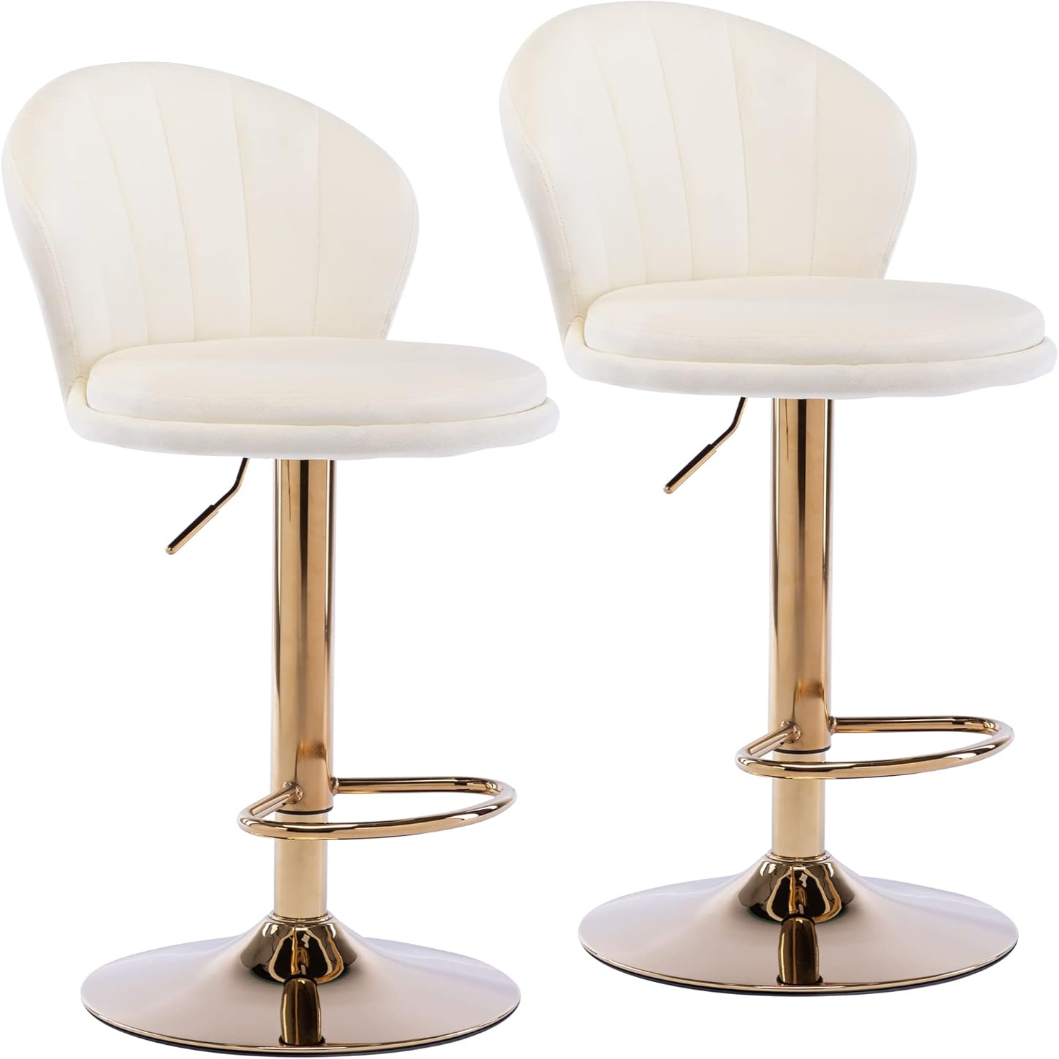 Gold Bar Stools Swivel Adjustable Counter Height Barstools Modern
