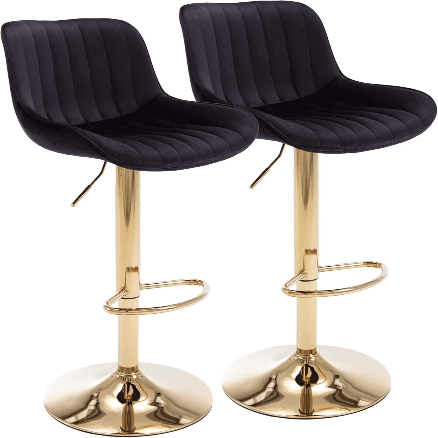 Gold Bar Stools Swivel Adjustable Counter Height Barstools Modern