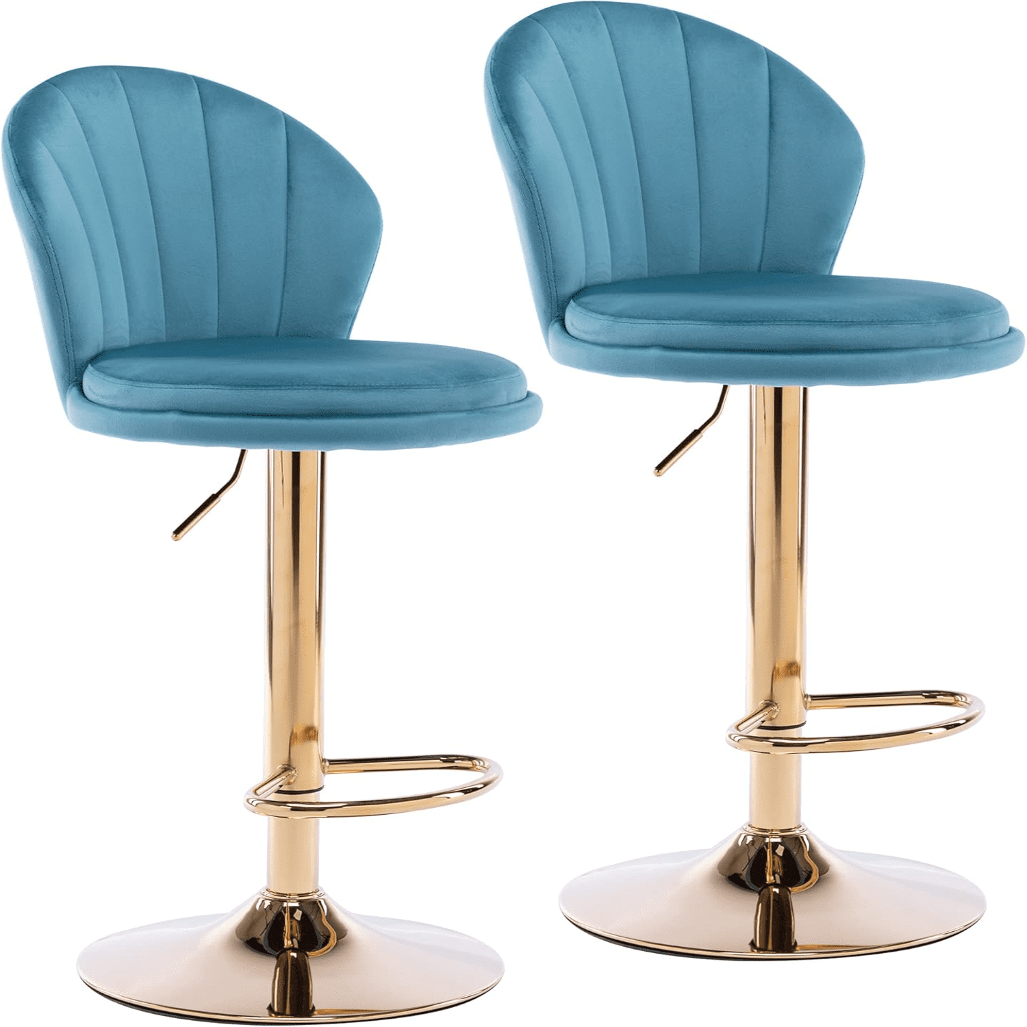 Gold Bar Stools Swivel Adjustable Counter Height Barstools Modern