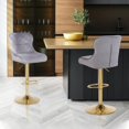 Gold Bar Stools Swivel Bar Stools Adjustable Counter Stools Velvet