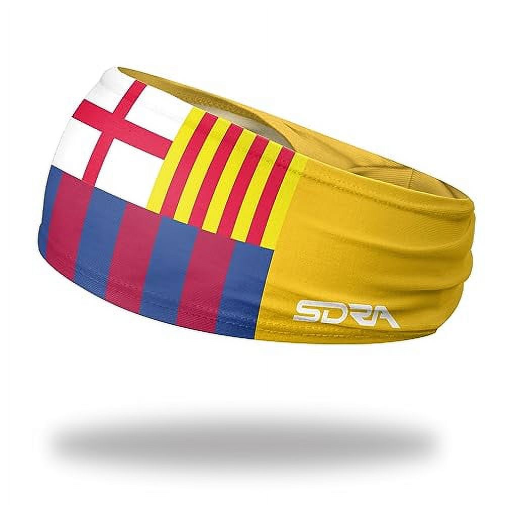 Gold Barcelona Tapered Headband for Workout, Costume, Sports and