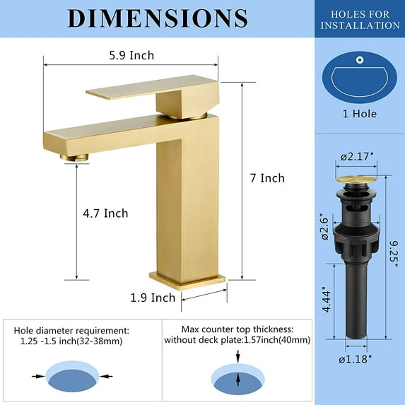 Gold Bathroom Faucet