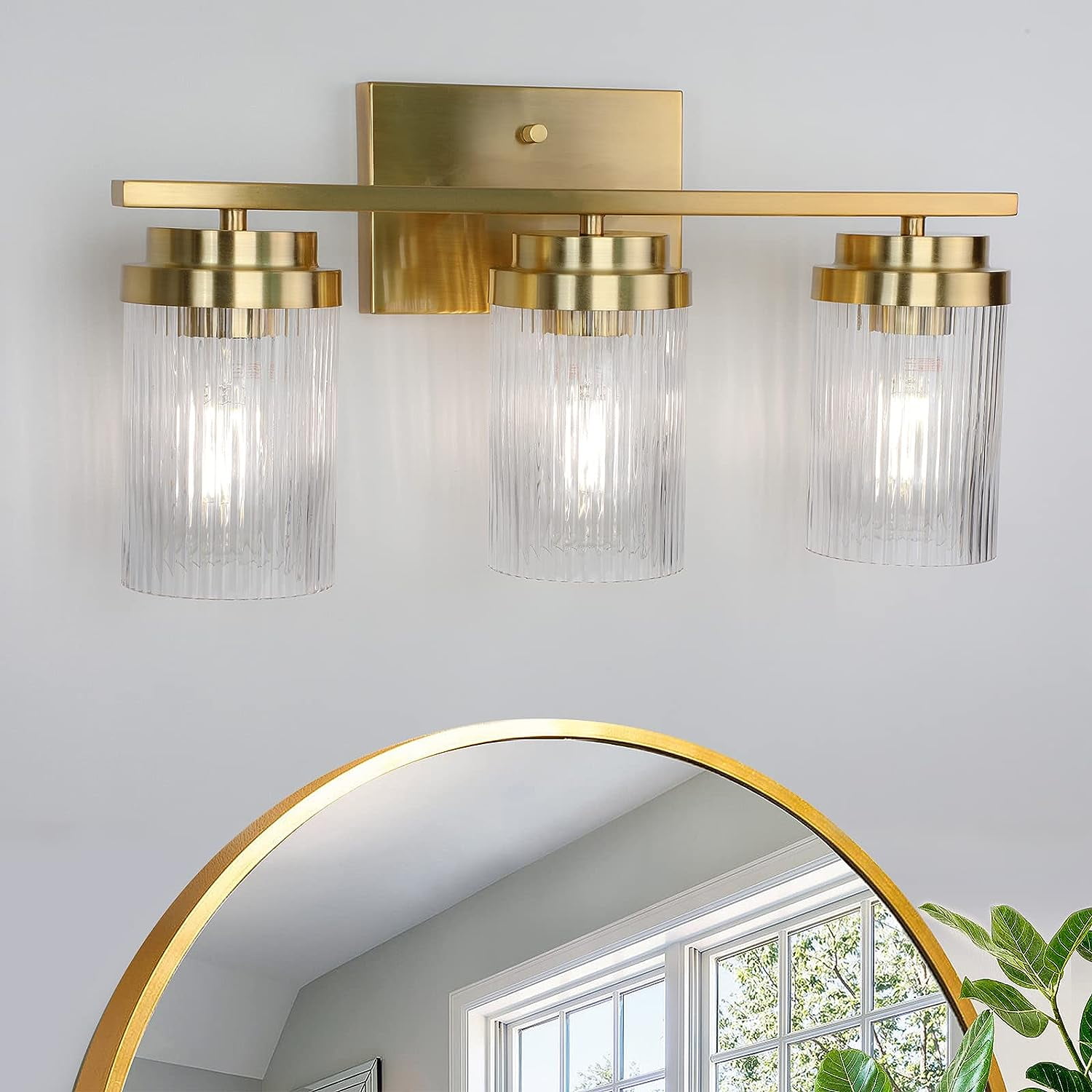 Gold Bathroom Light Fixtures 3 Light Bathroom Vanity Light with