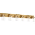 thumbnail image 1 of Gold Bathroom Vanity Light Farmhouse Vanity Lighting Fixtures 6 Light 48in Bathroom Light Fixtures with Clear Glass Shade(Exclude Bulb), 1 of 7