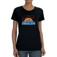 thumbnail image 1 of Gold Beach Surfer Art Shaped T-Shirt Women -Image by Shutterstock, Female Small, 1 of 4