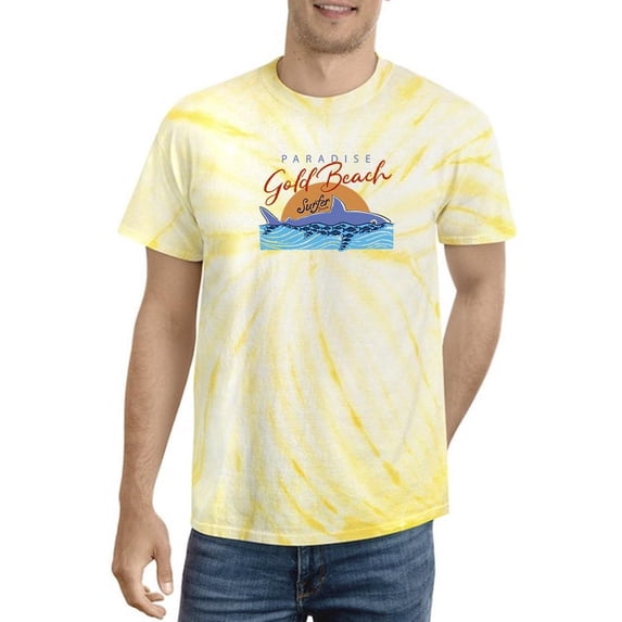 Gold Beach Surfer Art Tie Dye Cyclone Men -Image by Shutterstock, Male Large