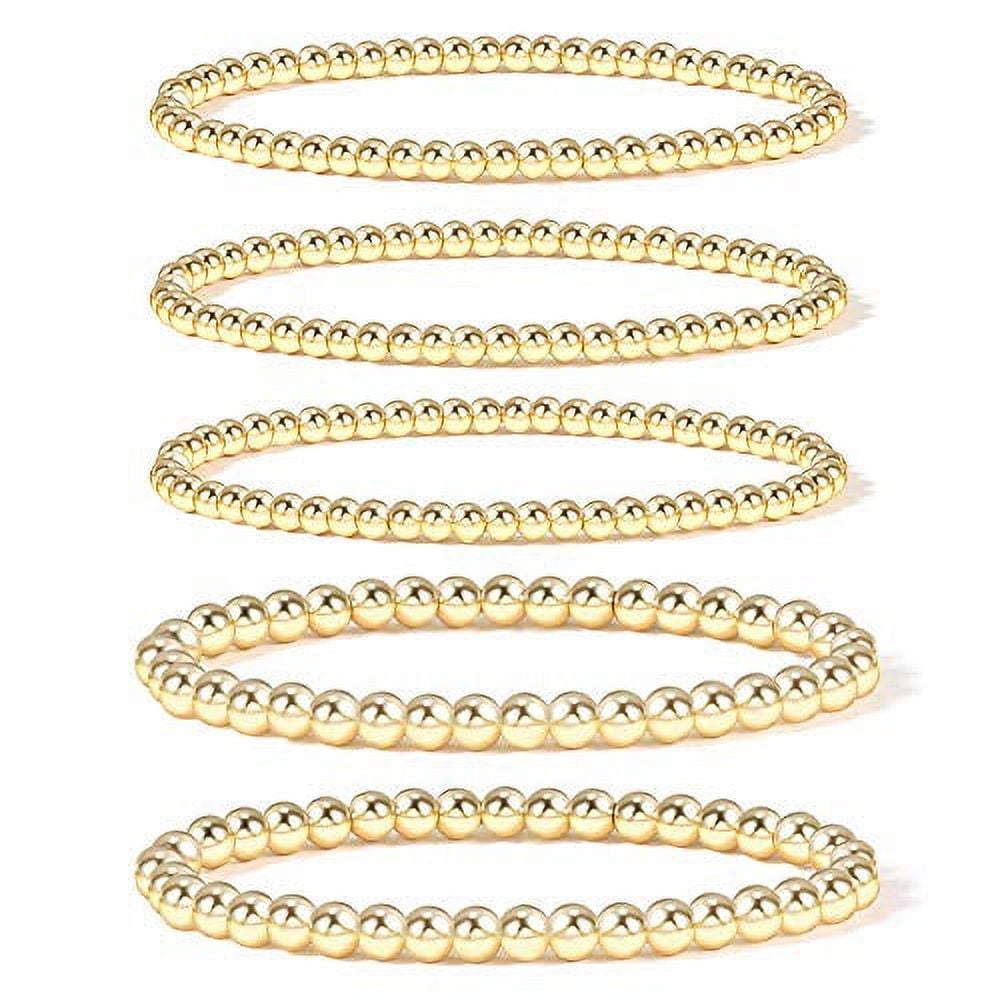8 MM Yellow Gold Filled Beaded Bracelet – Bonnie Jennifer