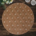 thumbnail image 1 of Gold Beaded Placemats Set of 2 for Dining Coffee Table Scratch Heat Stain Resistant Charger Kitchen Decor Durable Tablemats - Fall Autumn Thanksgiving Holiday - 14 Inches, 1 of 7