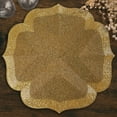 thumbnail image 1 of Gold Beaded Placemats Set of 6 for Dining Coffee Table Scratch Heat Stain Resistant Charger Kitchen Decor Durable Tablemats - Fall Autumn Thanksgiving Holiday - 13.75 Inches, 1 of 7