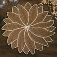 thumbnail image 1 of Gold Beaded Placemats Set of 8 for Dining Coffee Table Scratch Heat Stain Resistant Charger Kitchen Decor Durable Tablemats - Fall Autumn Thanksgiving Holiday - 14 Inches, 1 of 7