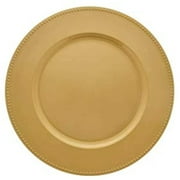 Gold Beaded Rims Charger Plates | 13 in Set of 4